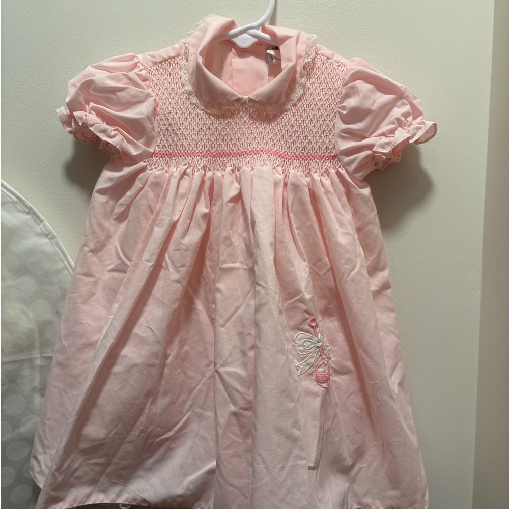 Vintage Pink “a Little Angel” smocked dress